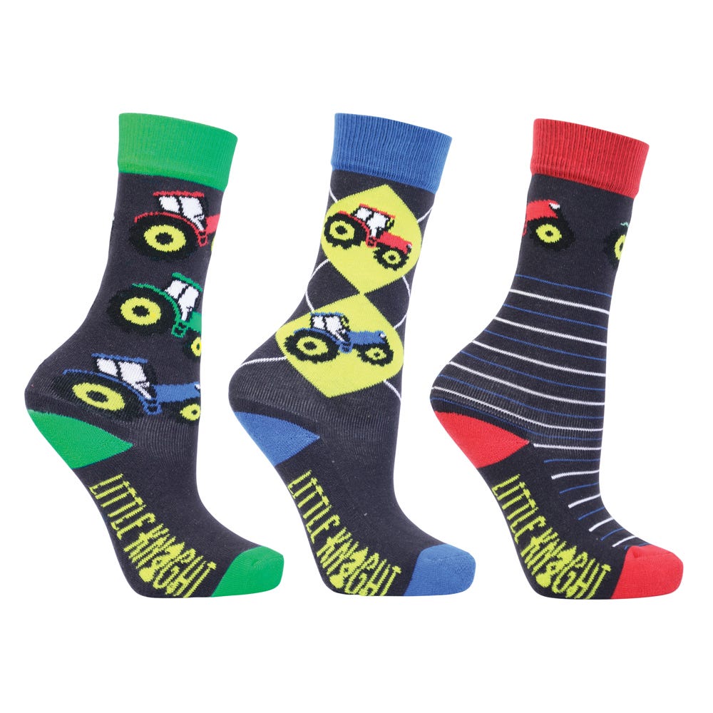 Tractor Collection Socks by Little Knight (Pack of 3) image 1