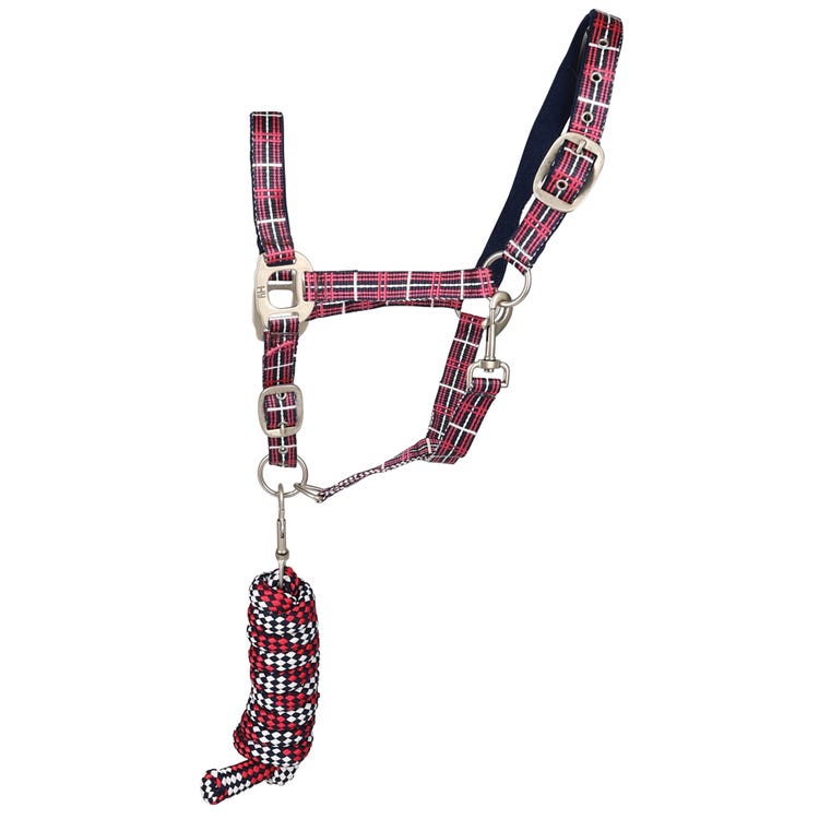 Hy Equestrian Tartan Head Collar with Lead Rope  image 3