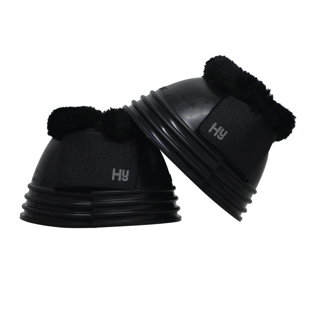 Hy Equestrian Ringed Fleece Topped Over Reach Boots image 1