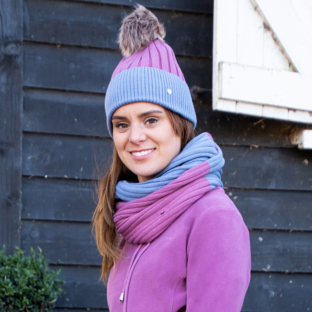 Hy Equestrian Synergy Luxury Bobble Hat and Snood Bundle Deal image 4