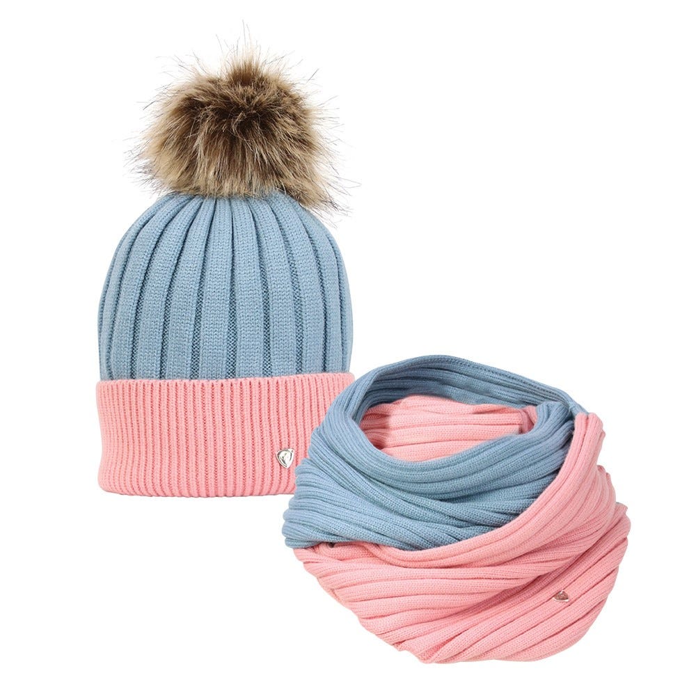 Hy Equestrian Synergy Luxury Bobble Hat and Snood Bundle Deal image 1