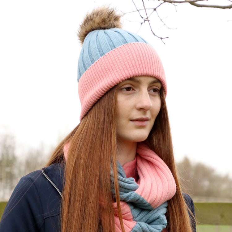 Hy Equestrian Synergy Luxury Bobble Hat and Snood Bundle Deal image 2