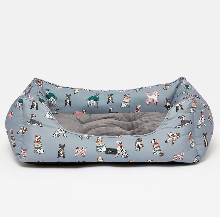 Joules Rainbow Dogs Box Bed image 1