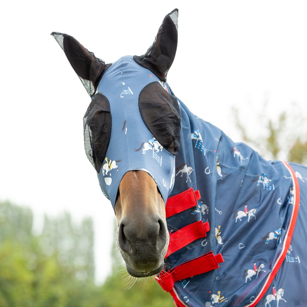 Hy Equestrian Lycra Competition Ready Fly Mask image 1