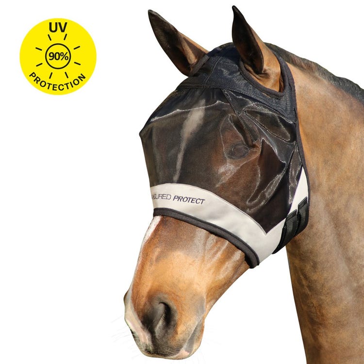 Hy Equestrian Armoured Protect Half Mask without Ears image 1