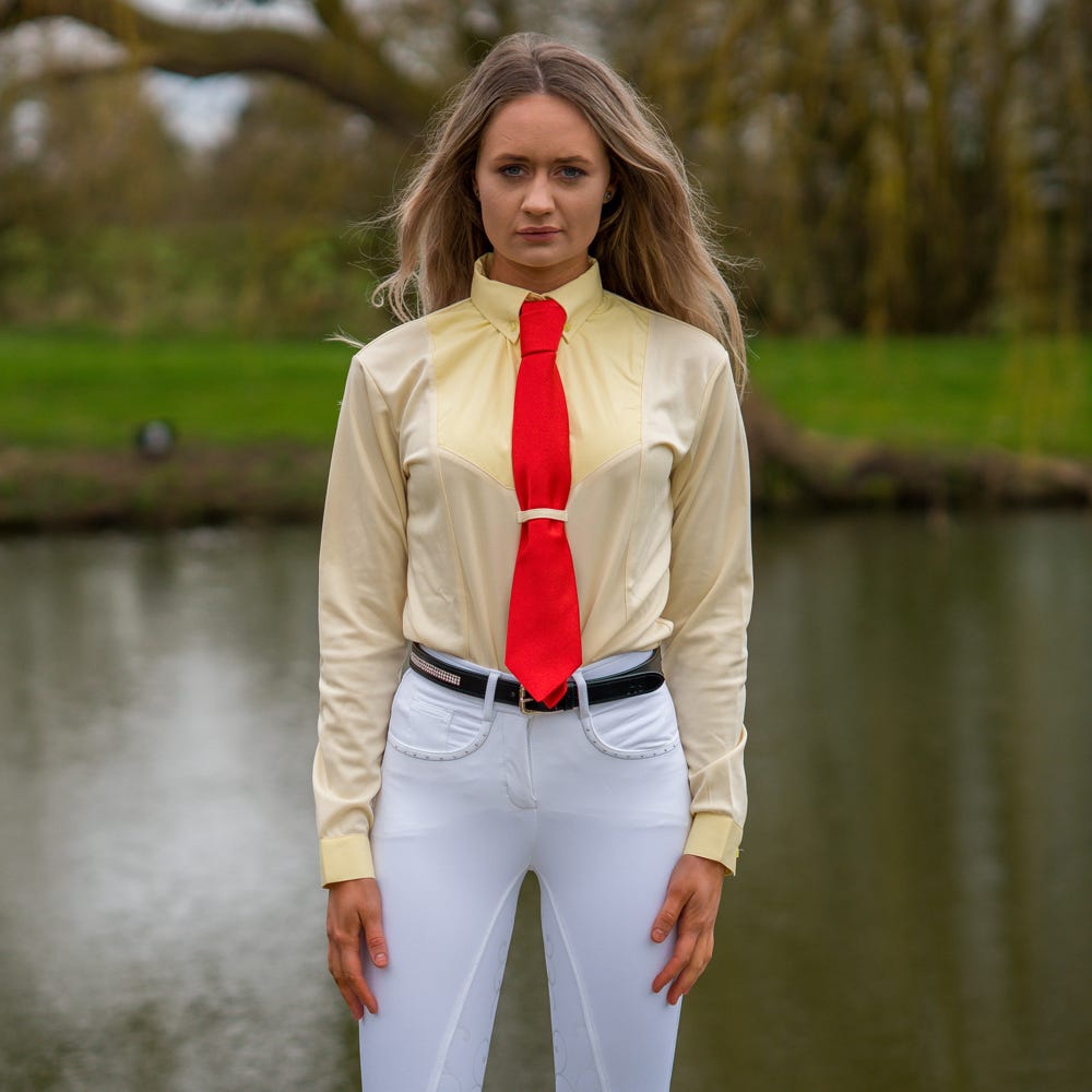 Hy Equestrian Ladies Dedham Long Sleeved Tie Shirt image 2