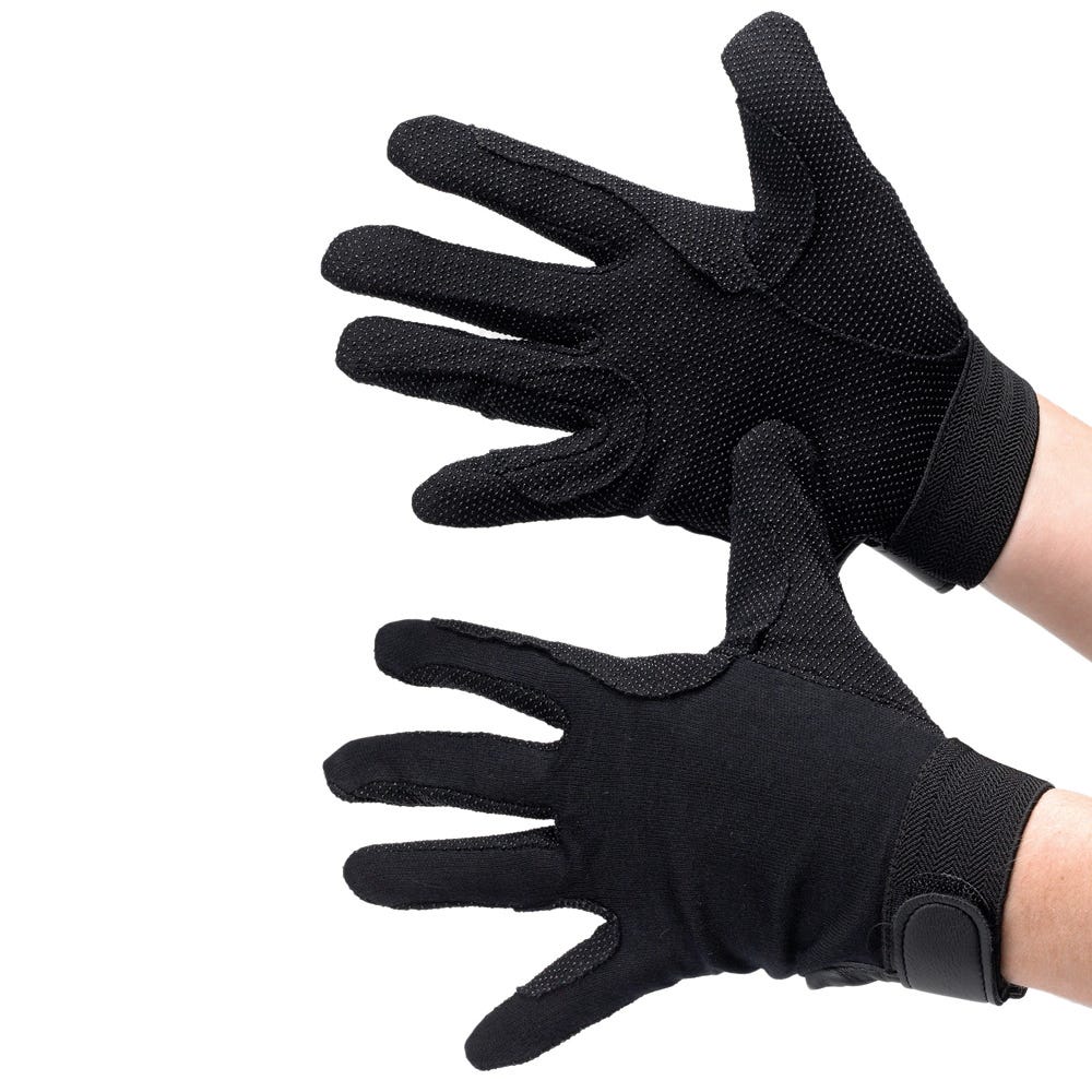 Hy Equestrian Cotton Pimple Palm Gloves image 1