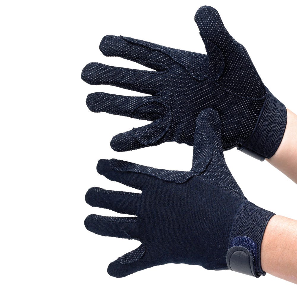 Hy Equestrian Cotton Pimple Palm Gloves image 3