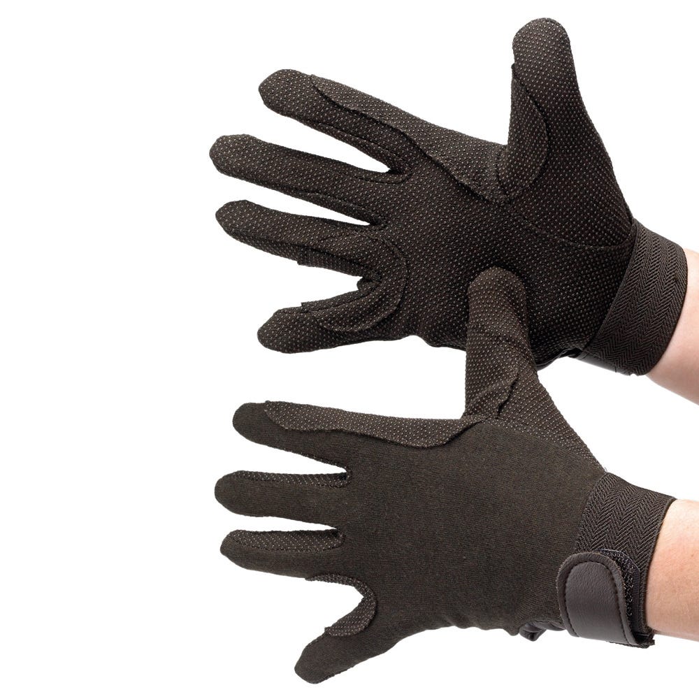 Hy Equestrian Cotton Pimple Palm Gloves image 5