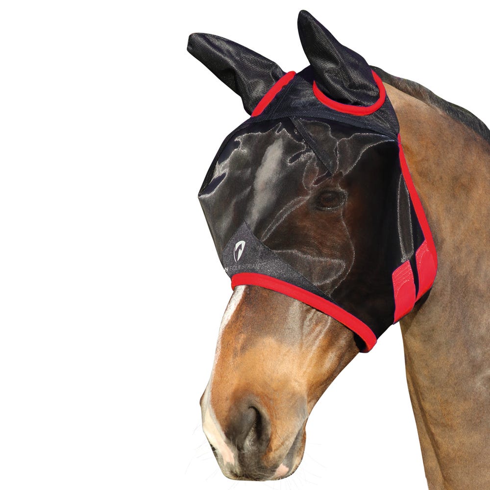 Hy Equestrian Mesh Half Mask with Ears image 4