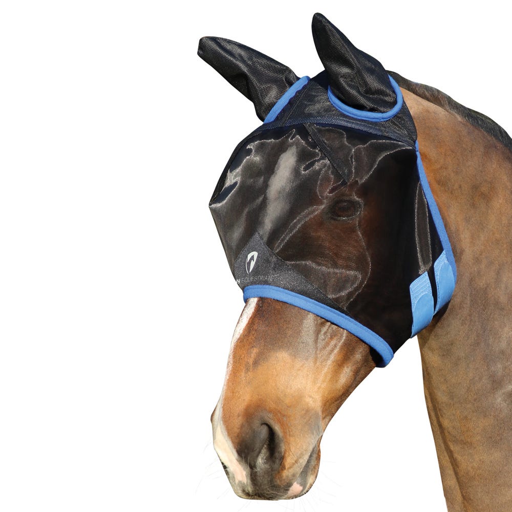 Hy Equestrian Mesh Half Mask with Ears image 2