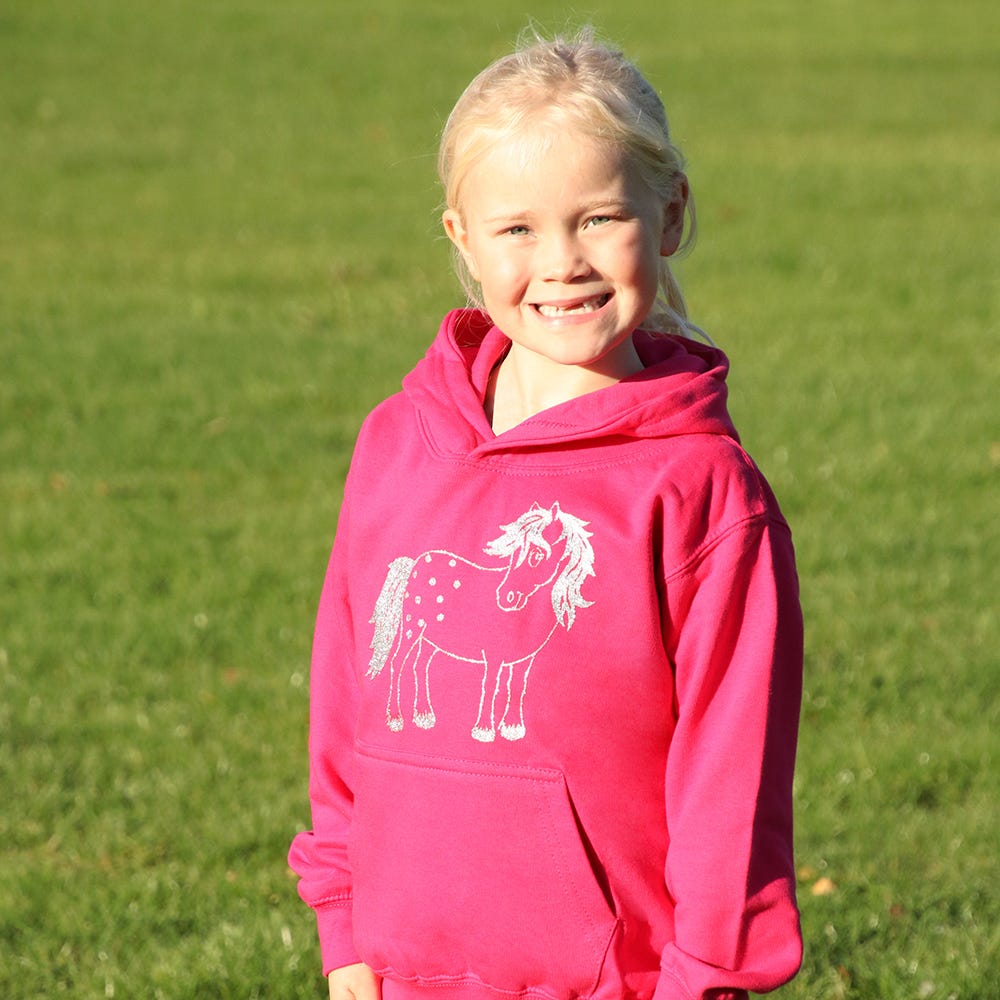 British Country Collection Twinkle Pony Glitter Hoodie image 1