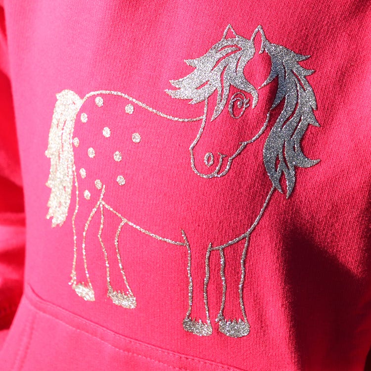 British Country Collection Twinkle Pony Glitter Hoodie image 3