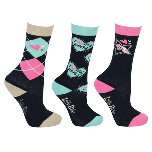 I Love My Pony Collection Socks by Little Rider (Pack of 3) image 1