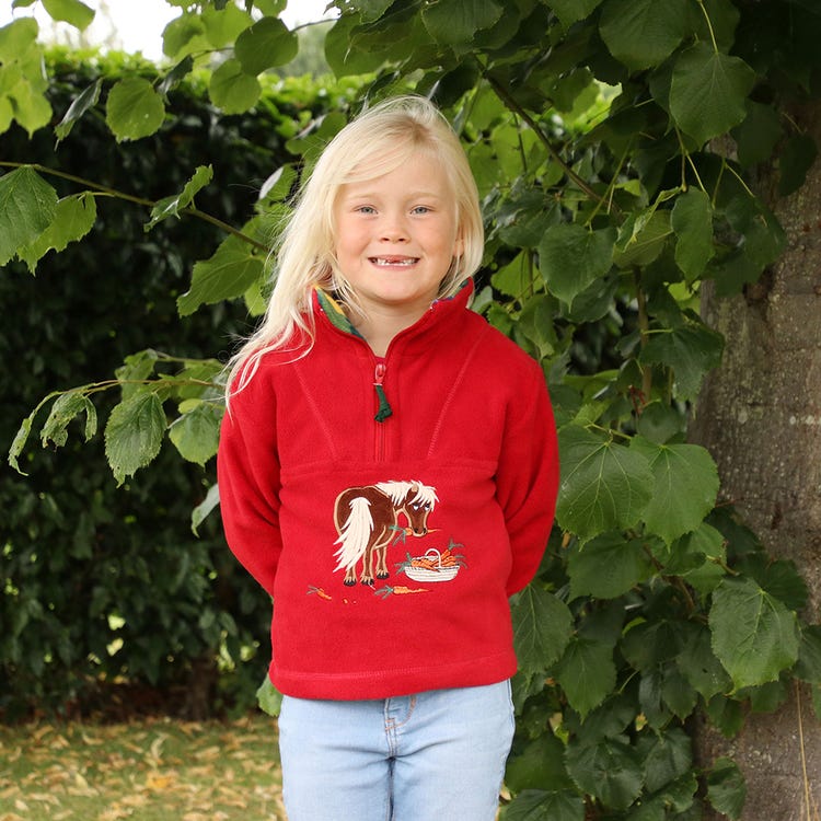 British Country Collection Carrot Pony Childrens Fleece Jacket image 1