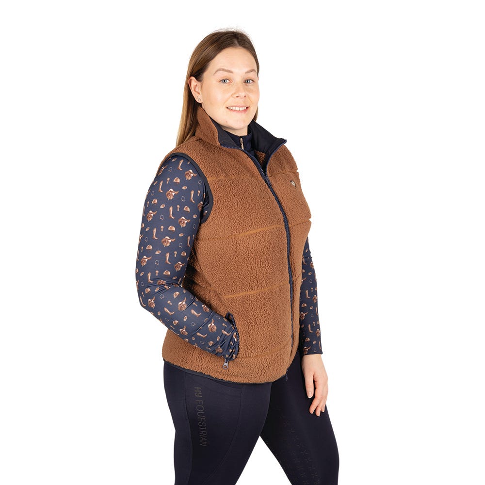 Hy Equestrian Elevate Style Teddy Fleece Gilet image 2