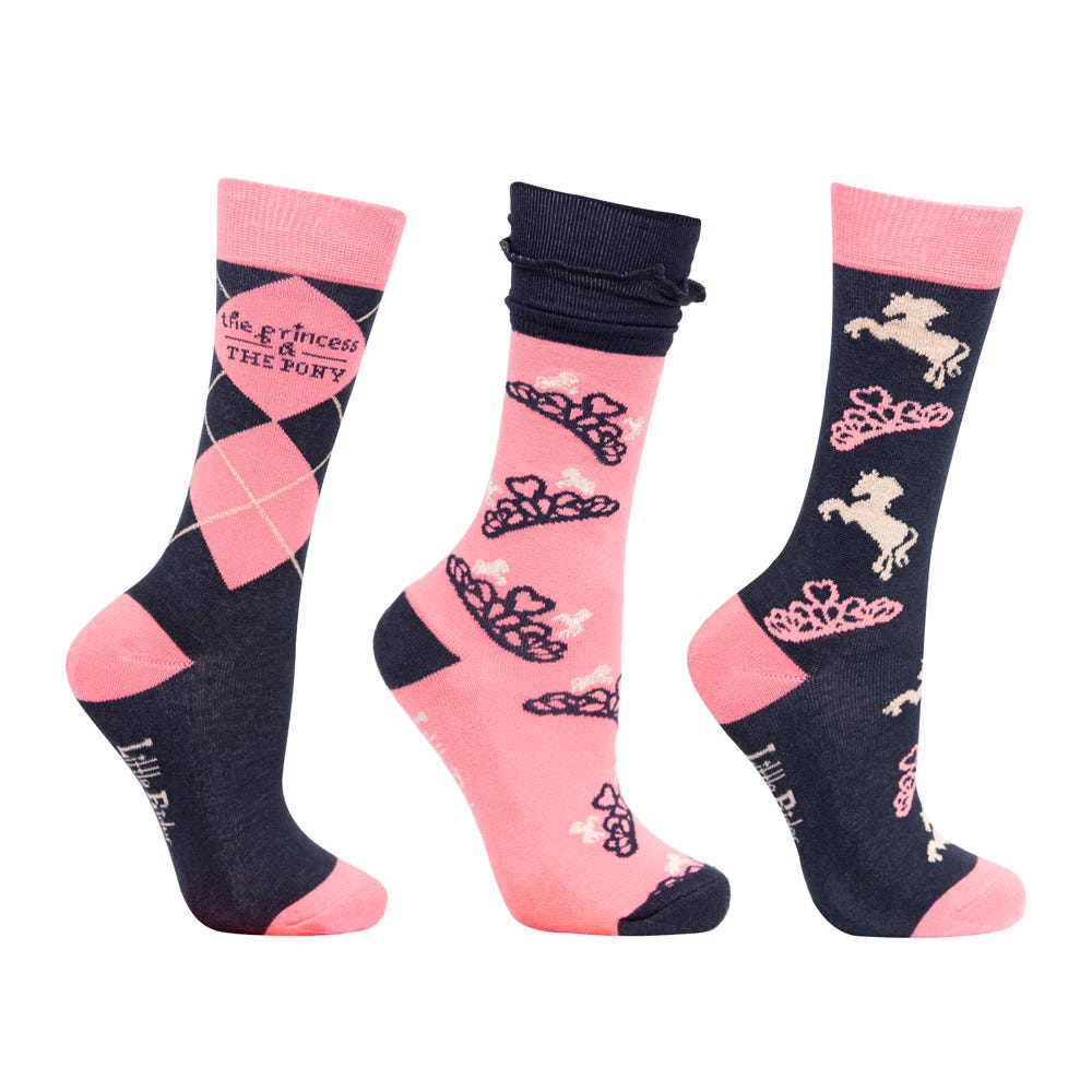 The Princess and the Pony Collection Socks by Little Rider (Pack of 3) image 1