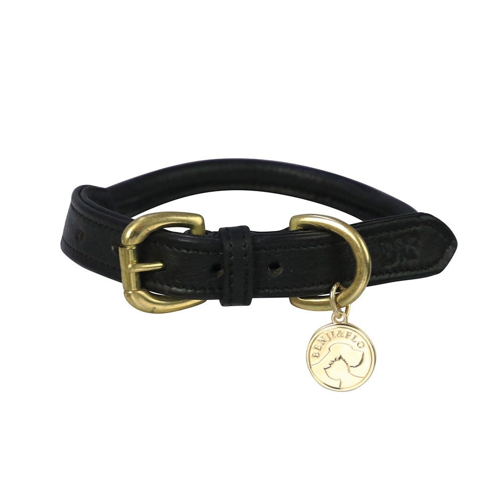 Benji &amp; Flo Superior Rolled Leather Dog Collar image 1