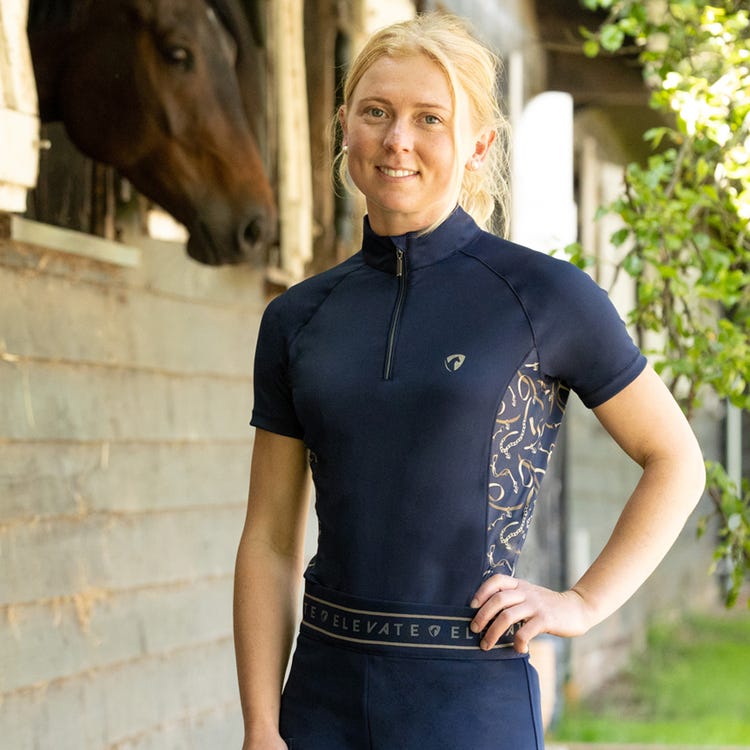 Hy Equestrian Elevate Heritage Short Sleeve Base Layer image 5