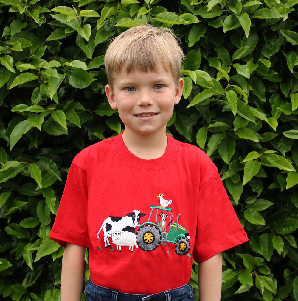 British Country Collection Farmyard Childrens T-Shirt image 2