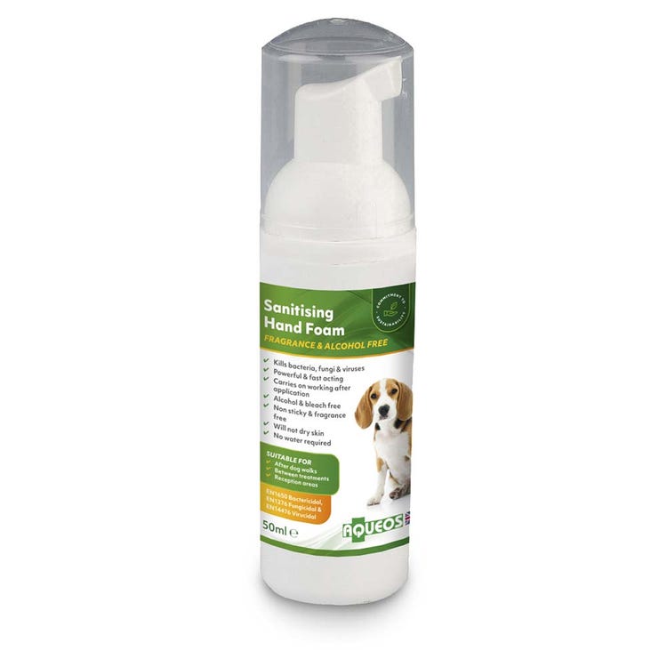 Aqueos Anti-Bacterial Canine Hand Sanitising Foam image 1