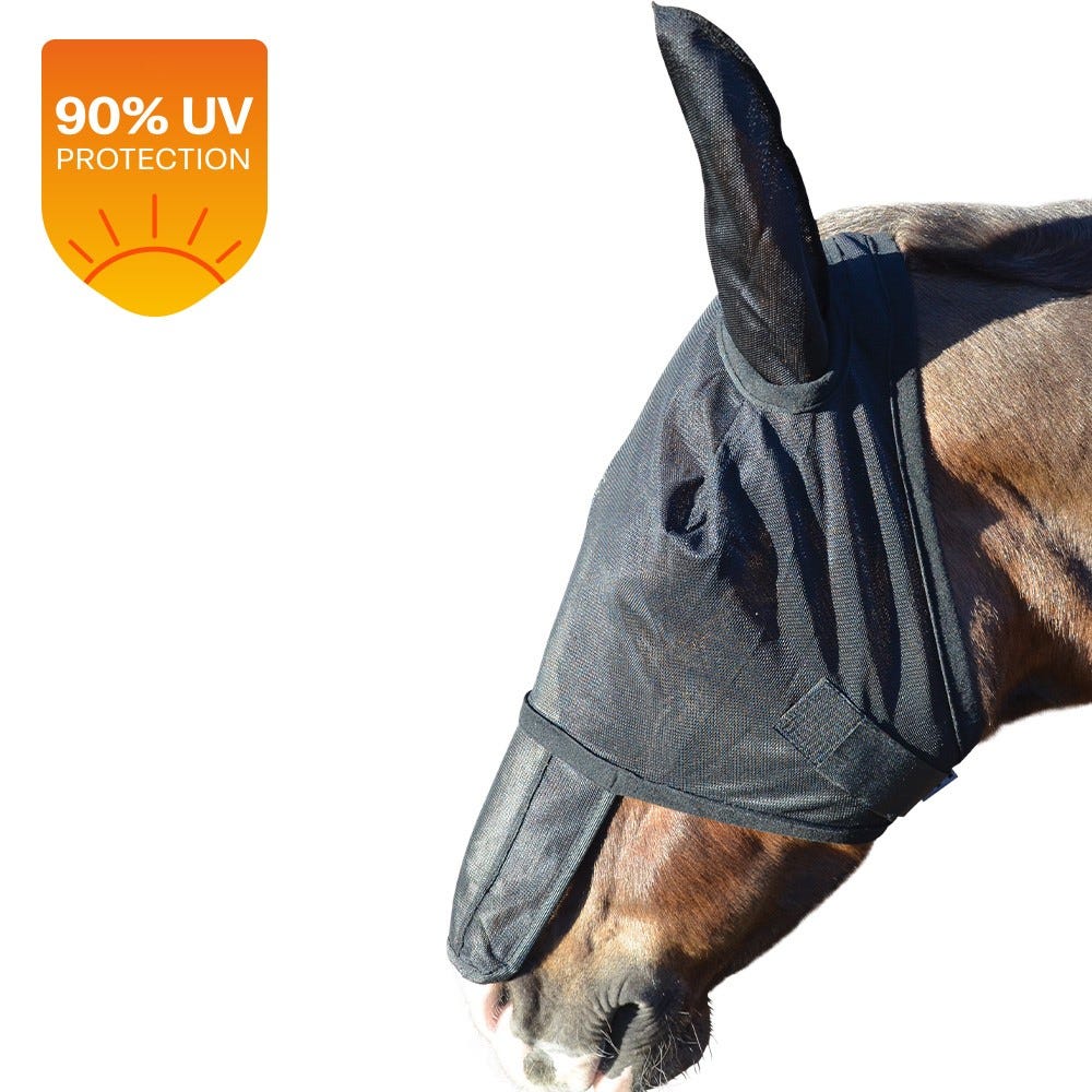 Hy Equestrian Fly Mask with Sunshield &amp; Ears image 1