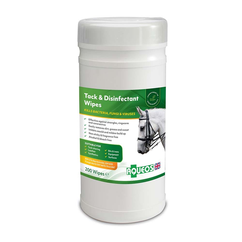 Aqueos Equine Anti-Bacterial Tack &amp; Disinfectant Wipes image 1