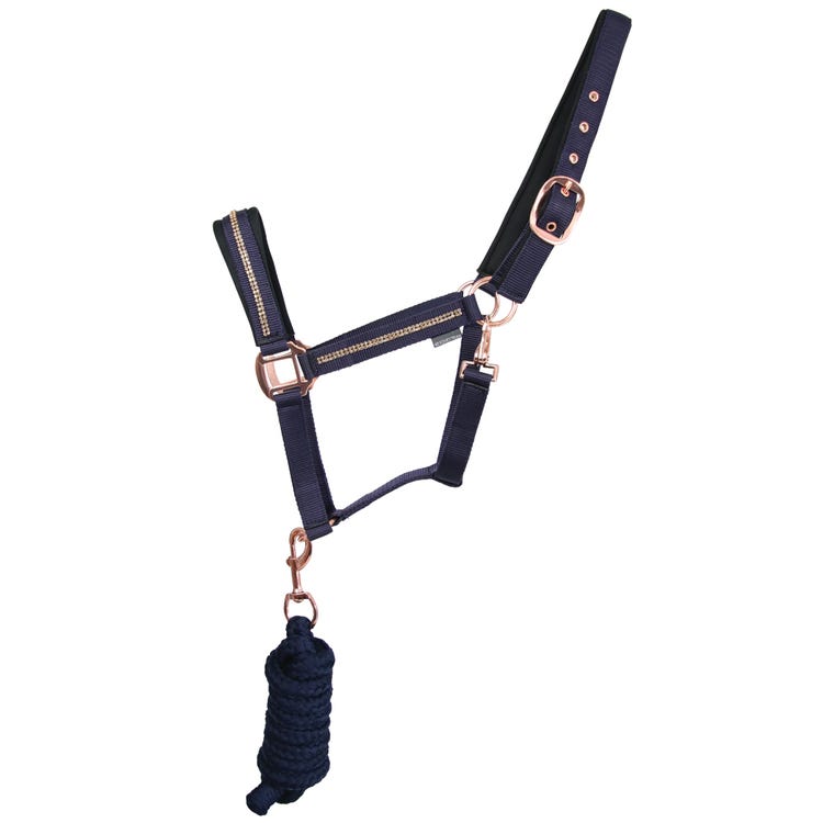 Hy Equestrian Sparkling Head Collar &amp; Lead Rope Set image 1