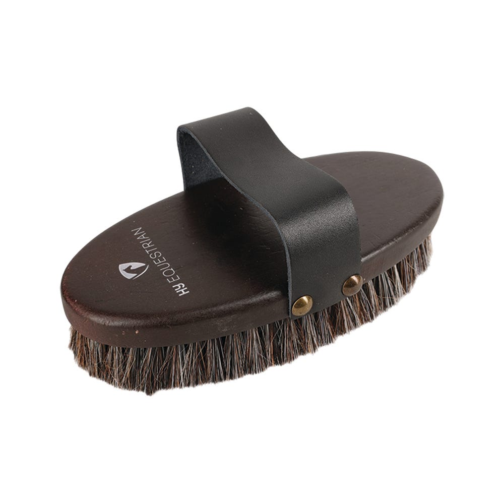 Hy Equestrian Deluxe Body Brush with Horse Hair Mixed with Pig Bristles image 1