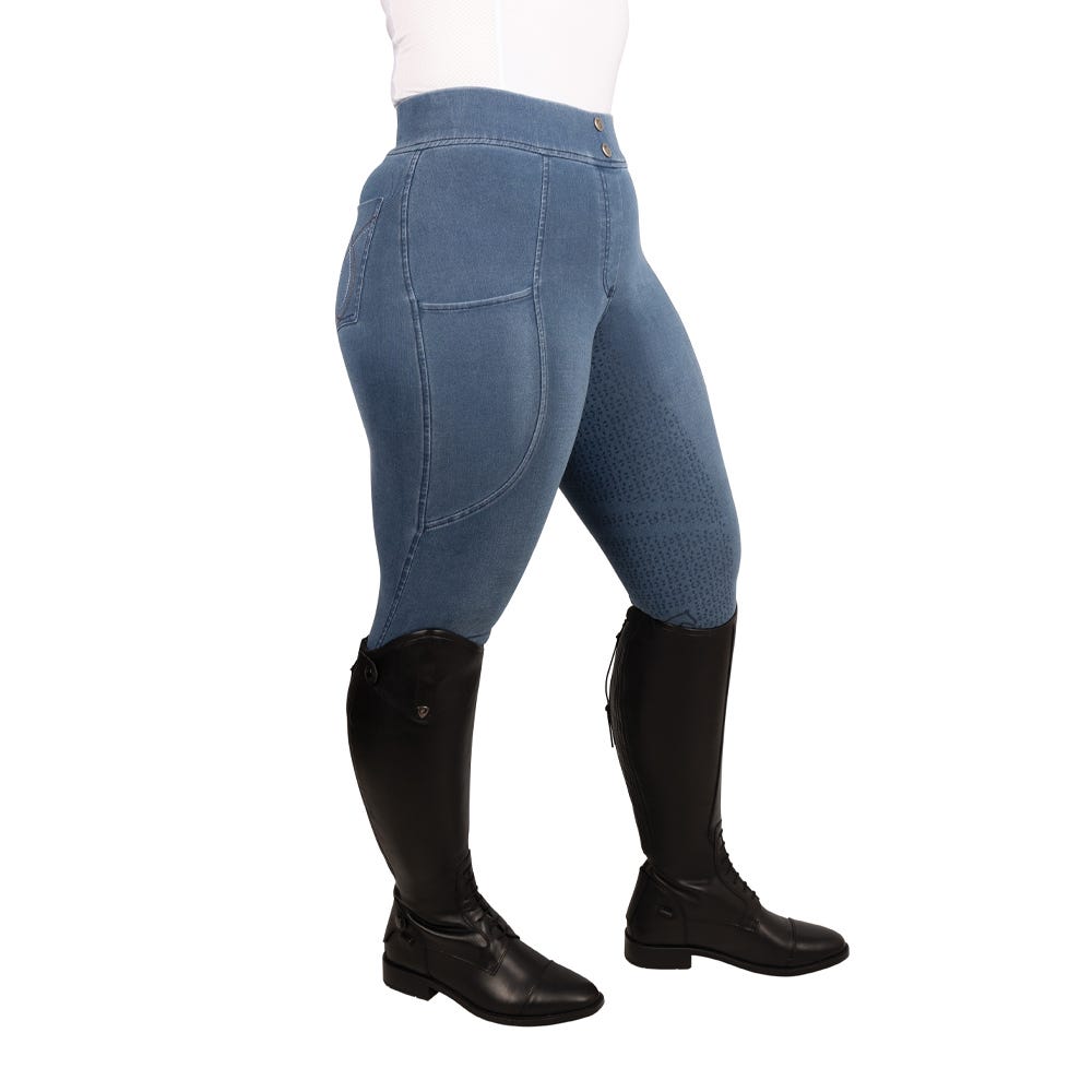 Hy Equestrian Elevate Chambray Denim Tights image 1