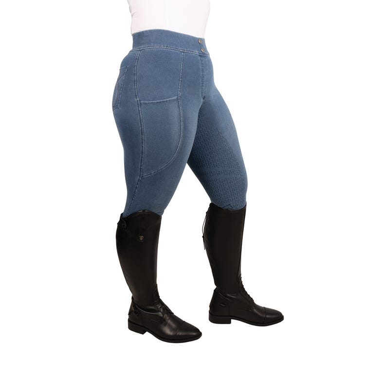 Hy Equestrian Elevate Chambray Denim Tights image 1