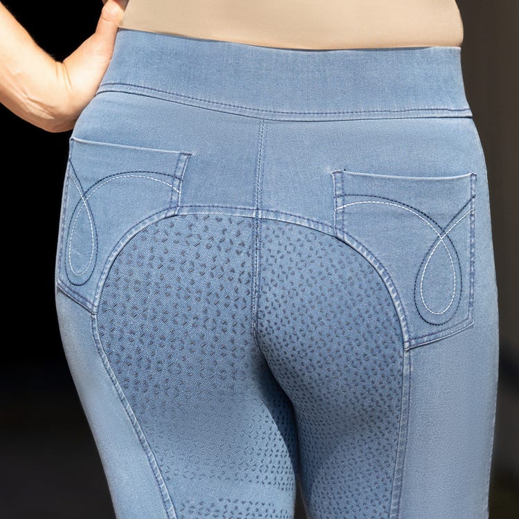 Hy Equestrian Elevate Chambray Denim Tights image 8