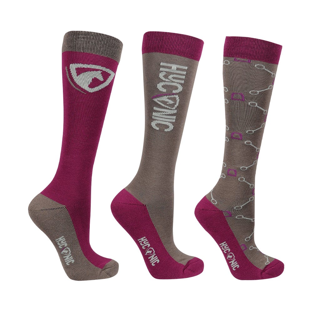 HyCONIC Pattern Socks by Hy Equestrian (Pack of 3) image 2