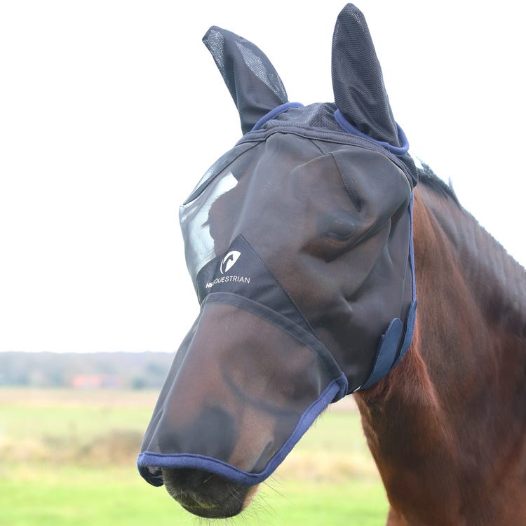 Hy Equestrian Mesh Full Mask with Ears and Nose image 5