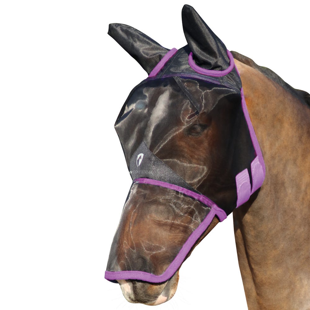 Hy Equestrian Mesh Full Mask with Ears and Nose image 1