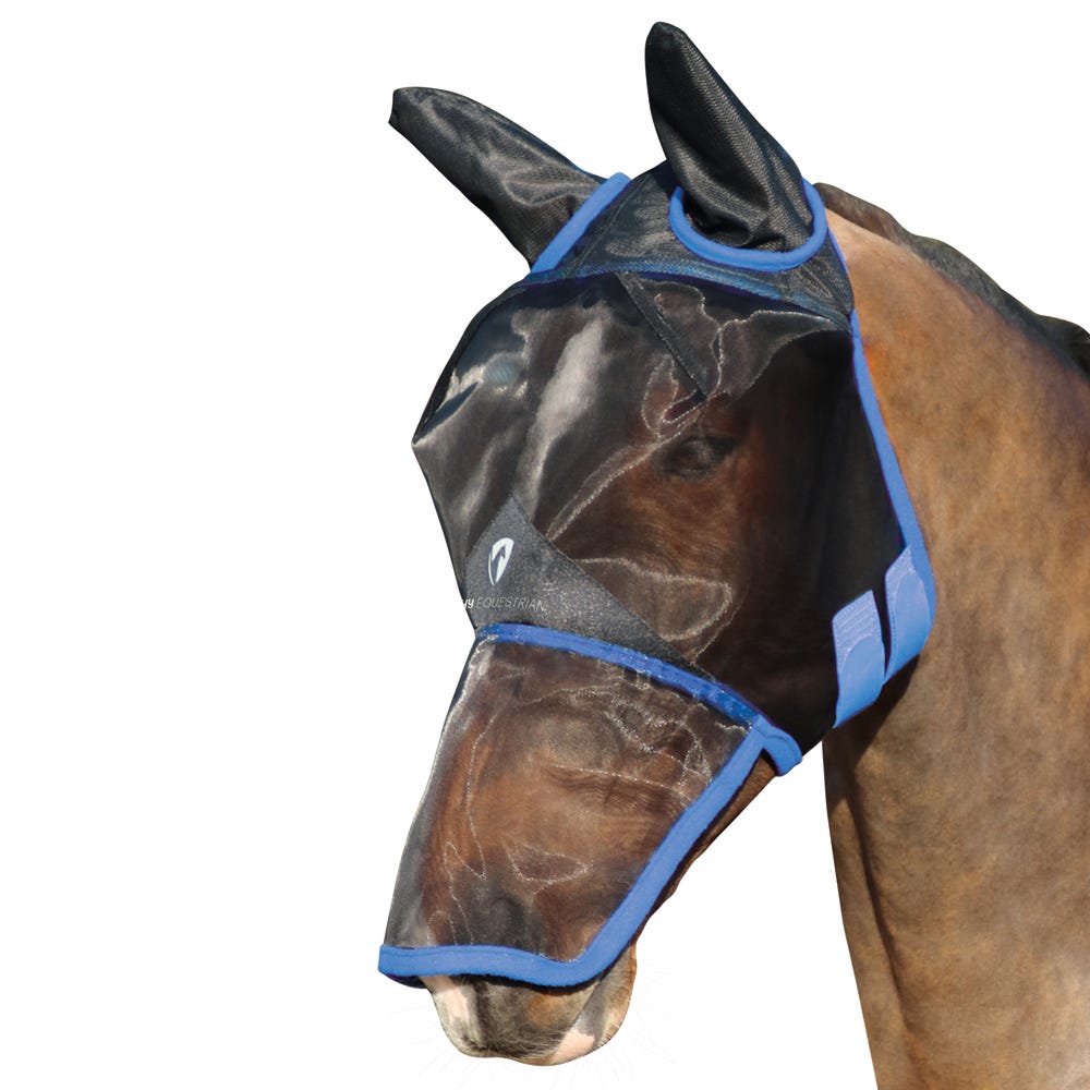 Hy Equestrian Mesh Full Mask with Ears and Nose image 2