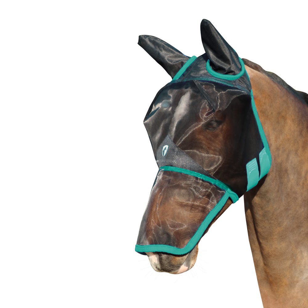 Hy Equestrian Mesh Full Mask with Ears and Nose image 3