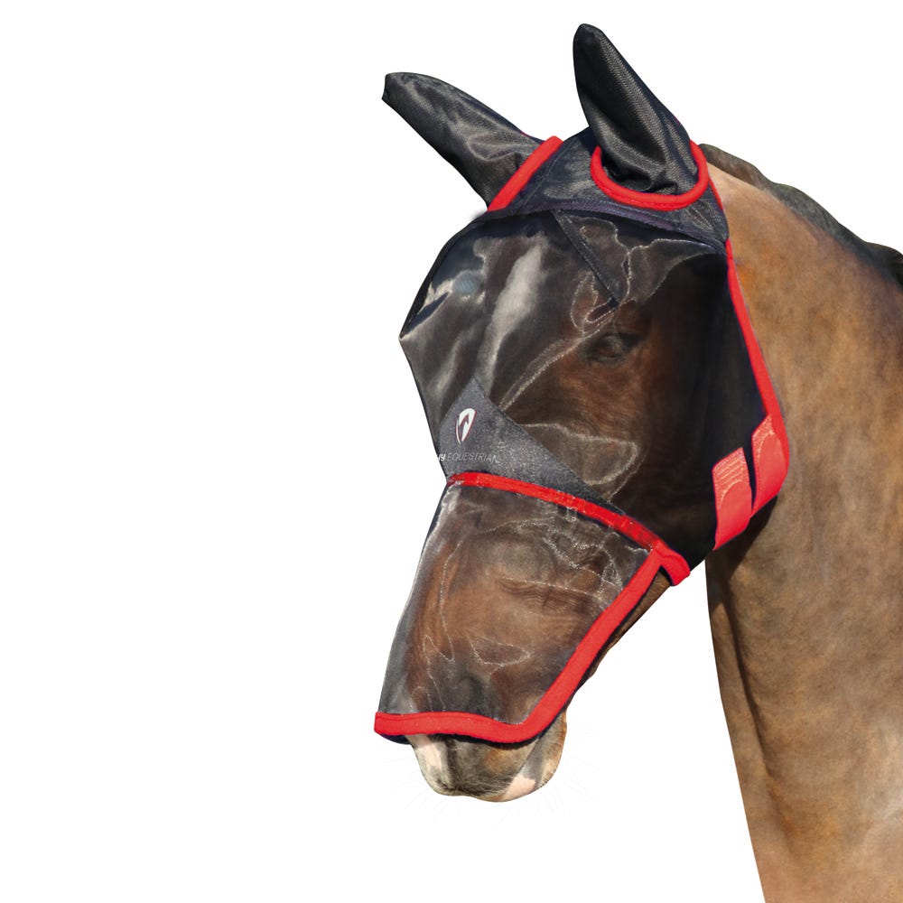 Hy Equestrian Mesh Full Mask with Ears and Nose image 4