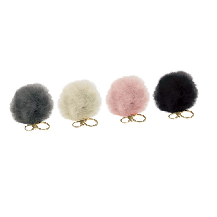 Hy Equestrian Faux Fur Pom Pom Key Ring image 1